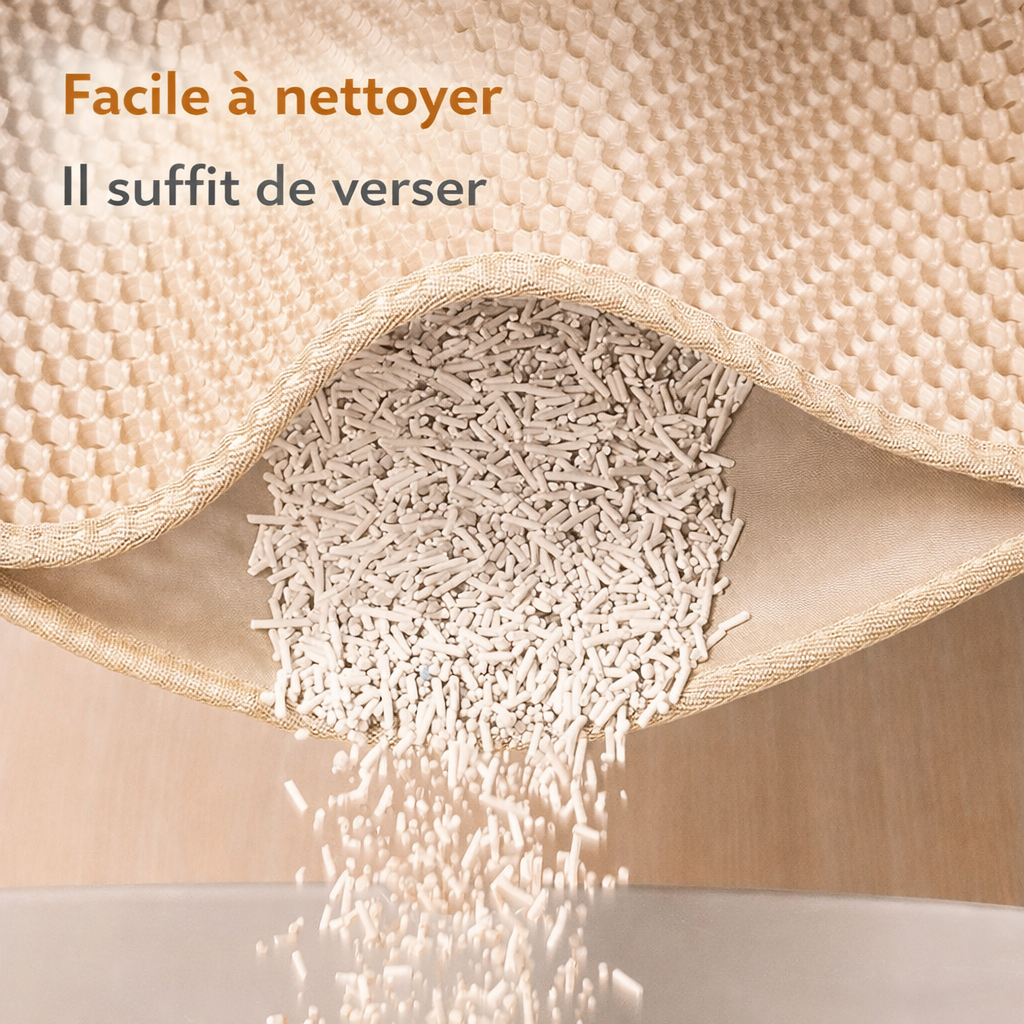 🧼 Tapis de Litière Double Couche – Propreté ; Confort pour Petit Félin