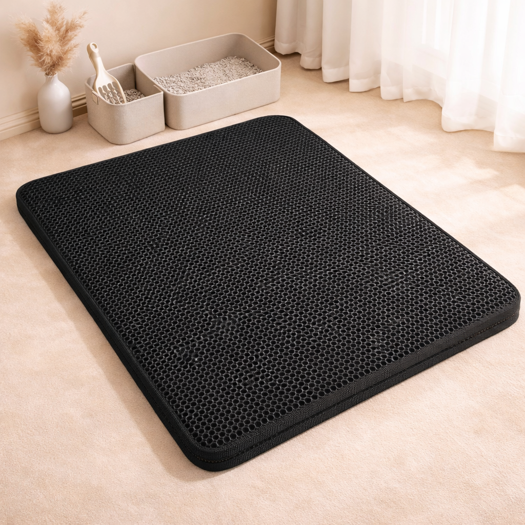 🧼 Tapis de Litière Double Couche – Propreté ; Confort pour Petit Félin