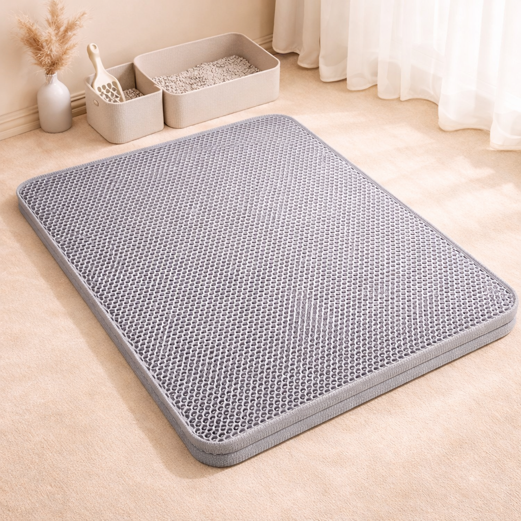 🧼 Tapis de Litière Double Couche – Propreté ; Confort pour Petit Félin