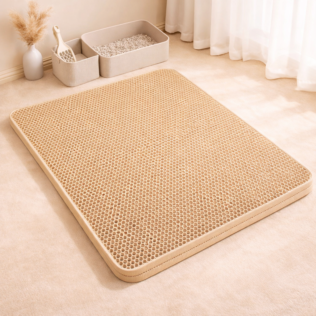 🧼 Tapis de Litière Double Couche – Propreté ; Confort pour Petit Félin