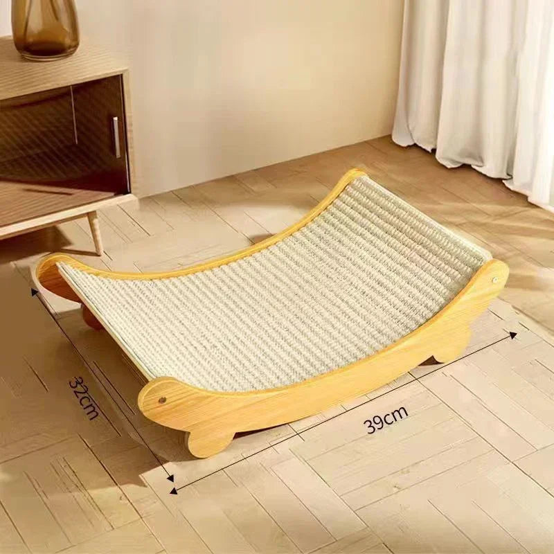 🪵 Griffoir ; Lit en Bois avec Sisal – Espace Compact pour Petit Félin